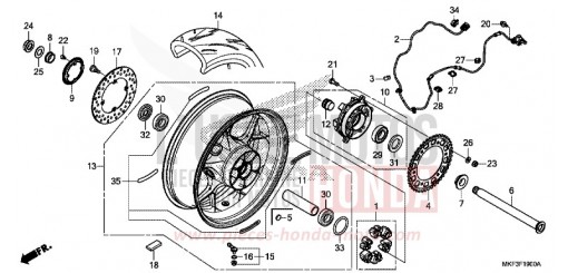 HINTERRAD CBR1000S1J de 2018