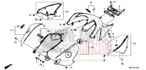 ABSCHIRMUNG CBR1000S1J de 2018