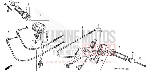 SCHALTER/KABEL CBR1100XX1 de 2001