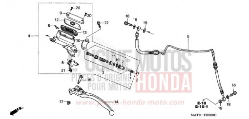 HAUPTKUPPLUNGSZYLINDER CBR1100XX1 de 2001