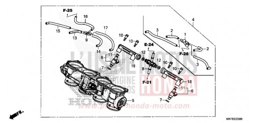 DROSSELKLAPPENGEHAEUSE CBR1000S1K de 2019