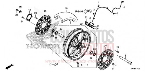 VORDERRAD CBR1000S1K de 2019