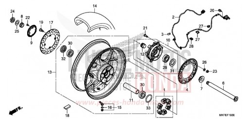 HINTERRAD CBR1000S1K de 2019