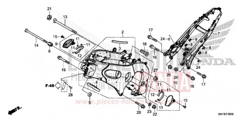 RAHMENKOERPER CBR1000S1K de 2019