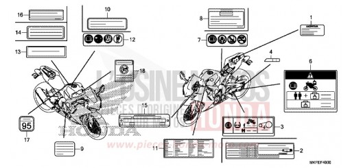 WARNETIKETT CBR1000S1K de 2019