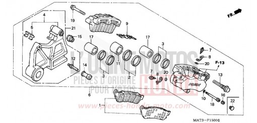 HINTERRAD-BREMSSATTEL CBR1100XX2 de 2002