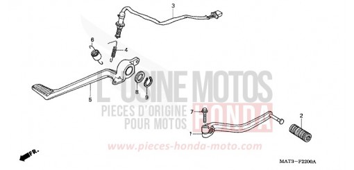 BREMSPEDAL/SCHALTPEDAL CBR1100XX3 de 2003