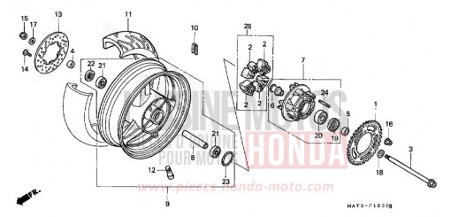 HINTERRAD CBR1100XX3 de 2003