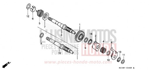 KICKSTARTERSPINDEL CG125M1 de 2001