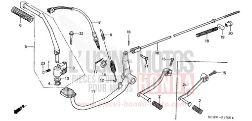 PEDAL/KICKSTARTER-ARM CG125M1 de 2001