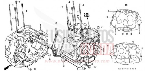 KURBELGEHAEUSE CM125CN de 1992
