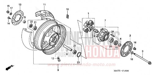 HINTERRAD CBR1100XX5 de 2005