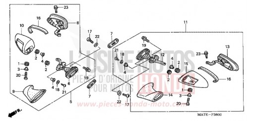 RUECKSPIEGEL CBR1100XX5 de 2005