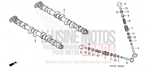 NOCKENWELLE/VENTIL CBR1100XX5 de 2005