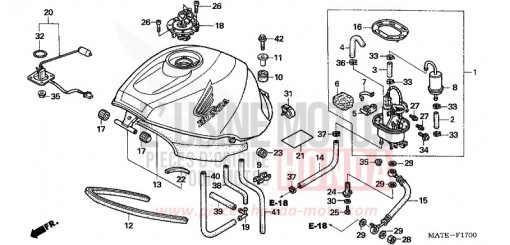 KRAFTSTOFFTANK CBR1100XX5 de 2005