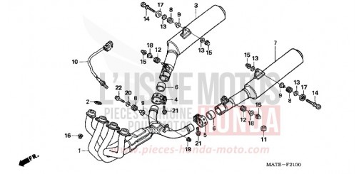 ABGAS-SCHALLDAEMPFER CBR1100XX5 de 2005