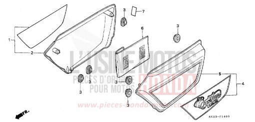 SEITENABDECKUNG CM125CR de 1994