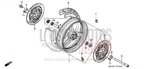 VORDERRAD CBR1100XX6 de 2006