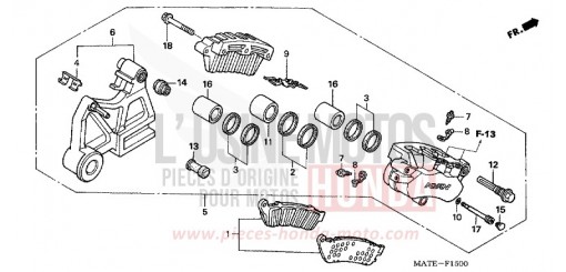 HINTERRAD-BREMSSATTEL CBR1100XX6 de 2006