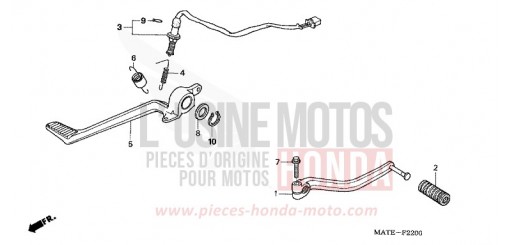BREMSPEDAL/SCHALTPEDAL CBR1100XX6 de 2006