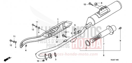 ABGAS-SCHALLDAEMPFER CRF100FB de 2011