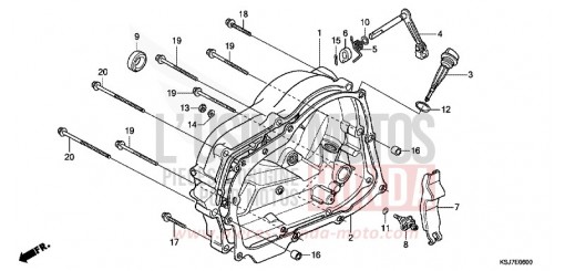 KURBELGEHAEUSEABDECKUNG CRF100FC de 2012
