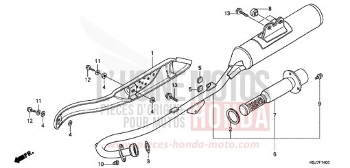 ABGAS-SCHALLDAEMPFER CRF100FC de 2012