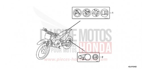 WARNETIKETT CRF100FD de 2013