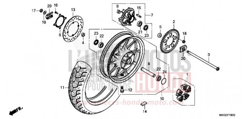 HINTERRAD CMX500AP de 2023