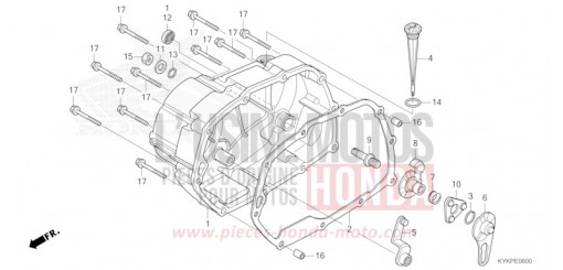 KURBELGEHAEUSEABDECKUNG CRF110FR de 2024