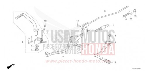 PEDAL CRF125FS de 2025