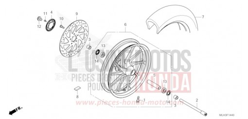 VORDERRAD CMX500AS de 2025