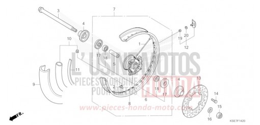 VORDERRAD CRF150RBS de 2025
