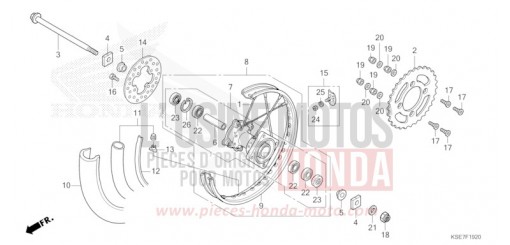 HINTERRAD CRF150RBS de 2025