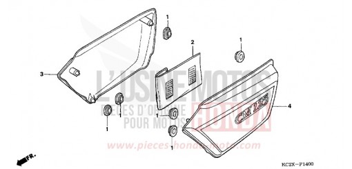 SEITENABDECKUNG CM125CX de 1999