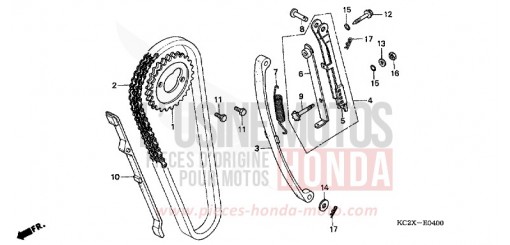NOCKENWELLENKETTE/SPANNVORRICHTUNG CM125CX de 1999