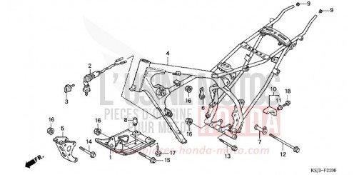RAHMENKOERPER CRF100F5 de 2005