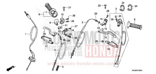 HEBELGRIFF/KABEL CRF100F7 de 2007