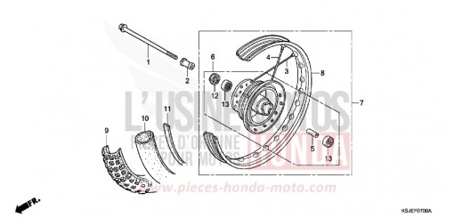 VORDERRAD CRF100F8 de 2008