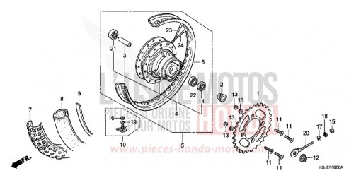 HINTERRAD CRF100FA de 2010