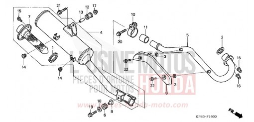 ABGAS-SCHALLDAEMPFER CRF230F7 de 2007