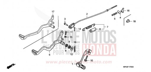 PEDAL CRF230F7 de 2007