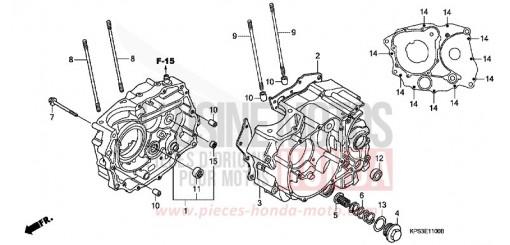 KURBELGEHAEUSE CRF230F8 de 2008