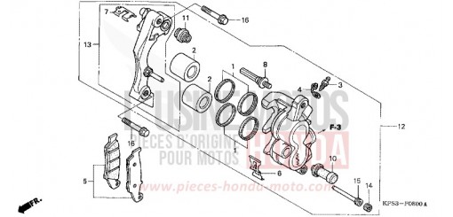 VORDERRAD-BREMSSATTEL CRF230F8 de 2008