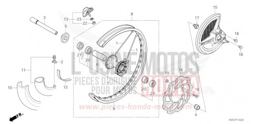 VORDERRAD CRF250RS de 2025
