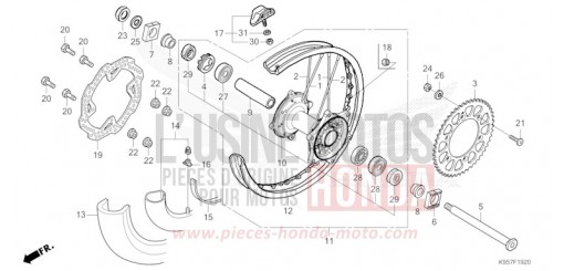 HINTERRAD CRF250RS de 2025