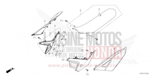 SITZ/SEITENABDECKUNG CRF250RS de 2025