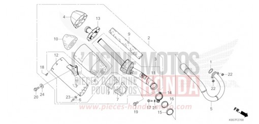 ABGAS-SCHALLDAEMPFER CRF250RS de 2025