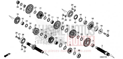 GETRIEBE CRF250RXK de 2019