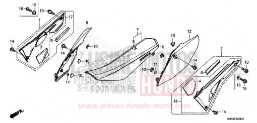 SITZ/SEITENABDECKUNG CRF250RXK de 2019